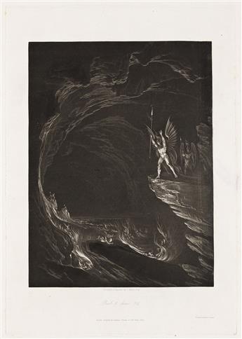 JOHN MARTIN Group of 7 mezzotints from Paradise Lost.